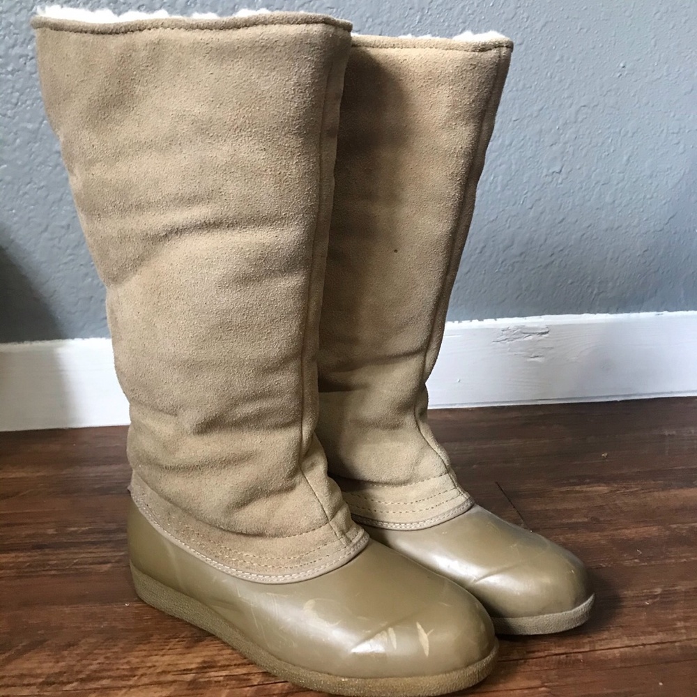 LL Bean Womens Duck Boots Size 6 Thinsulate Sherpa